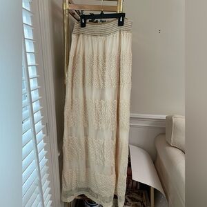 Lace double lined maxi skirt